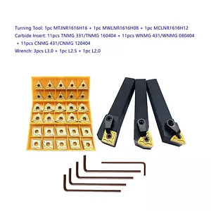 Juego de herramientas de torneado de torno de carburo indexable de 5/8" 36 piezas - Imagen 1 de 8