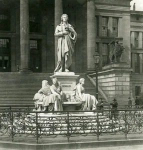 Deutschland Berlin Schiller Denkmal altes Stereoview Foto NPG 1900 - Bild 1 von 3