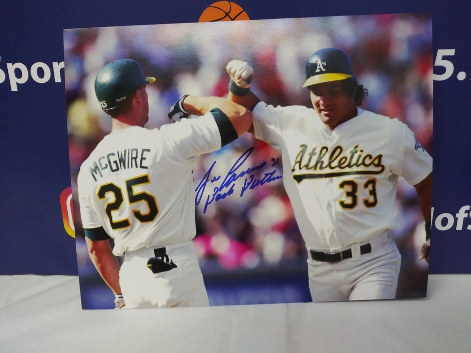 JOSE CANSECO SIGNED A'S 8X10 - BASH BROTHERS INSC. - JSA COA - Image 1 of 1