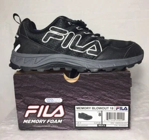 FILA Herrenschuhe Memory Foam Blowout 18 CoolMAX schwarz silber, Outdoor. Größe 8 - Bild 1 von 6