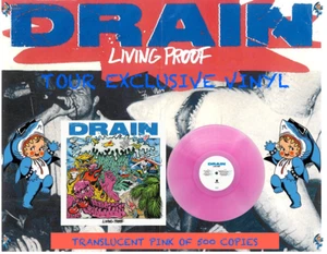 Drain - Living Proof Vinyl /500 Tour Exclusive Translucent Pink First Press NEW - Picture 1 of 7