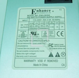 1PC Enhance ENH-0635A 350W PSU 1U Power Supply - Afbeelding 1 van 1