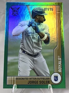 JORGE SOLER Topps Big League 2021-22 Green Chrome #/75 Royals - Picture 1 of 3
