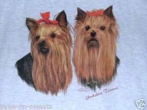 2 YORKIES SO NICE 50 50 blend Tee Shirt Sizes Small To 4XL Many colors available - Picture 1 of 1