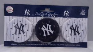New York Yankees Sporty Fresh Fragrance Bead Magnetic Tins Contains 3 New - Picture 1 of 3