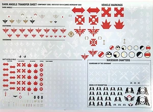 Hoja de Transferencia Ángeles Oscuros 2024 Patrulla de Combate Warhammer 40k Nueva Sin Usar - Imagen 1 de 2
