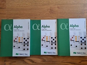 Math U See Alpha Student Tests & Workbook Instruction Manual Brand New Set - Picture 1 of 2