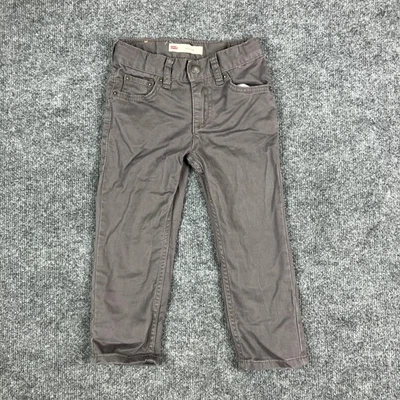 Pantalones Levi's 511 Niños Talla 3T Gris Calce Ajustable Cintura Elástica Foto 1 de 4