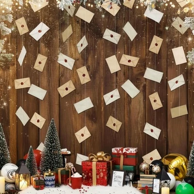 Guirnaldas de letras de papel vintage, 6 cuerdas multicolor decoraciones de fiesta Foto 1 de 4