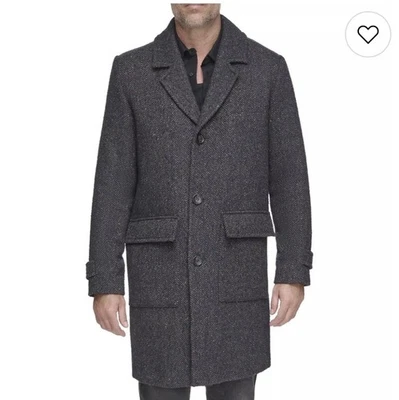 Abrigo para hombre Andrew Marc Wexford mezcla de lana talla L Foto 1 de 4