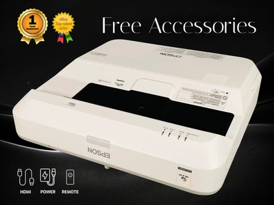 REFURBISHED Epson BrightLink 696Ui 3LCD Projector UST Interactive 3800 Lumens 4K - Image 1 of 4