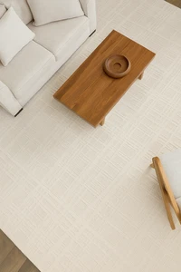 Luxury Modern Geometric 8x10 Area Rug Hand Tufted Wool High-Low Pile Bedroom Rug - Picture 1 of 6