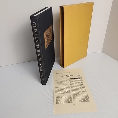 OEDIPUS KING Sophocles & Heritage Press w/ Slipcase & Sandglass Like New Foto 1 de 4