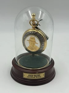 Franklin Mint John Wayne Pocket Watch w/Dome Stand - Chain And COA. - Picture 1 of 9