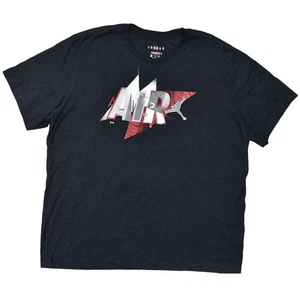 Jordan Air Black Cotton T-Shirt XL Men's Activewear Short Sleeve Solid - Picture 1 of 7