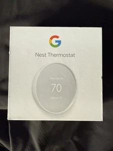 Google Nest Thermostat - Smart Programmable Wi-Fi Thermostat - Snow - Picture 1 of 3