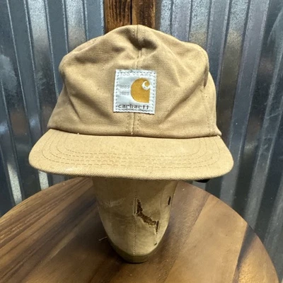 Vintage Carhartt 100 Year Anniversary Red Flannel Lined Tan Hat 1989 USA Made - Image 1 of 4