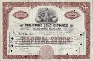 Philippine Long Distance Telephone Company 1954 Payee Albert Middlebrook - Picture 1 of 1
