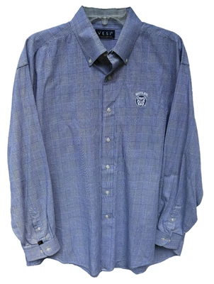 Butler Bulldogs Shirt by Vesi Mens XL Blue & White Plaid 100% Cotton - Image 1 of 4