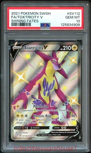 Pokemon Shining Fates Toxtricity V SV112 PSA 10 - Imagen 1 de 2