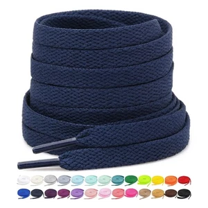 [2 Pairs Flat Shoe Laces for Sneakers 5/16" Width 30"-72" Length 26 Color Sho... - Picture 1 of 7