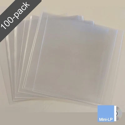 DISK UNION 100 Mini-LP CD Open-Top Rimless Japanese Sleeves for Paper Jacket / Sleeve CDs