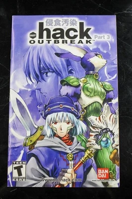 SEM JOGO- .hack Outbreak DOT REG CARD PLAYSTATION 2 PS2 Autêntico Apenas Manual - Imagem 1 de 3