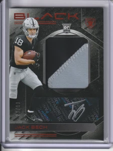 2025 Panini Black Jack Bech RC /99 Rookie Patch Auto RPA #RKPA-JBH Raiders - Picture 1 of 2