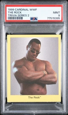 1999 Cardinal Wwf Trivia Series 2 The Rock Trivia Series 2 PSA 9 - Image 1 of 2