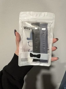 Wepro New 2-pack Replacement Fitbit Wristbands Navy Blue and Blue Gray - Picture 1 of 4