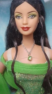 SAMMLEREDITION - AUGUST BIRTHSTONE PERIDOT BARBIE BRÜNETT B3416 MATTEL 2002 - Bild 1 von 6