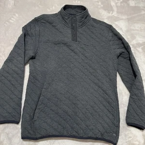 Taylor Stitch Coal Heather Quilted 1/4 Pullover Snap Shirt Gr. 42 Large Herren - Bild 1 von 11