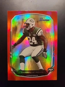Bowman Darrelle Revis New York Jets NFL Refractor Holo 2013 como nuevo #5 rojo/25 - Imagen 1 de 5