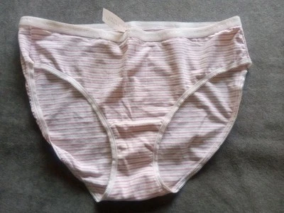 XL Victoria's Secret Striped Mid Rise Signature Band Bikini Briefs Fits 34" 36" - Image 1 of 4