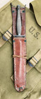 WW2 USMC Raider Stiletto Marine Corps Camillus Fighting Knife & Scabbard