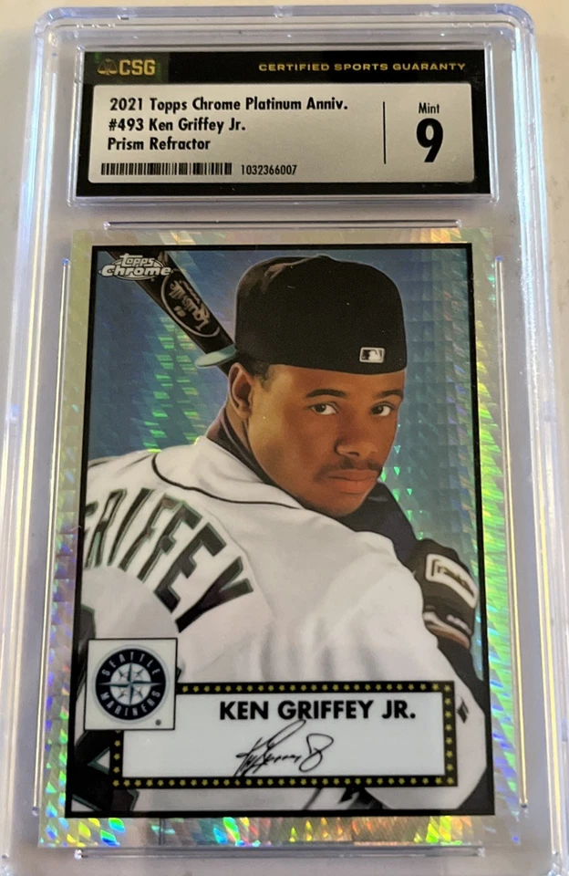 2021 Topps Chrome Platinum Anniversary - Ken Griffey Jr #493 Prism Refractor - Image 1 of 2