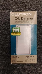 Lutron DVCL-153PR-GR Dimmer Wall Switch - Gray, New, F1 - Picture 1 of 3