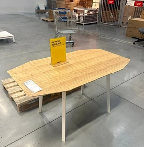 Brand New IKEA IKEA PS 2012 Bamboo White Drop-Leaf Table 202.068.06 - Picture 1 of 8