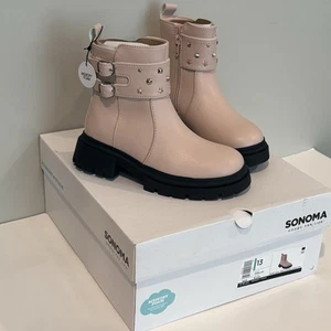 Sonoma Zoellaa Blush Scarpe Stivaletti, Zip Memory Foam, Ragazze’ 13 Nuove con scatola - Foto 1 di 22