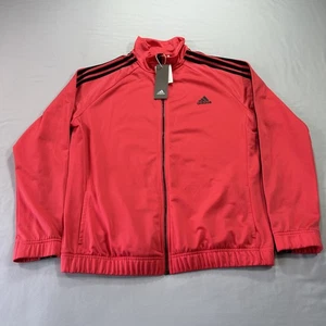 NEW Adidas D2M Tracktop Jacket Mens XL Pink Black Full Zip Three Stripes BK4656 - Picture 1 of 12