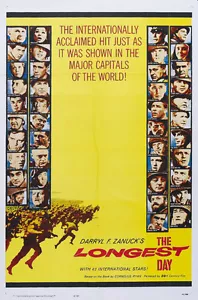 The Longest Day (1962) John Wayne Película Cartel Impreso - Imagen 1 de 1