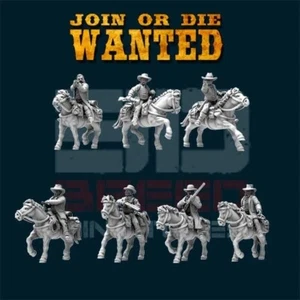 US Marshal Riders - Wild Old West - 28mm oder 32mm Cowboy - Pulp - Mounted Lawmen - Bild 1 von 1