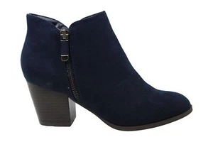 Style & Co. Womens Masrinaa Microsuede Ankle Booties Navy 6.5 Medium (B,M) - Picture 1 of 5