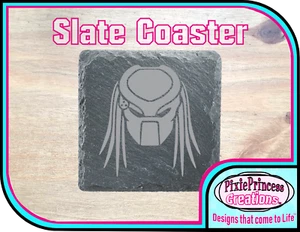 Predator AVP Alien Slate Coasters F Laser Engraved Mat Set Gift BUY 3 GET 1 FREE - Picture 1 of 2