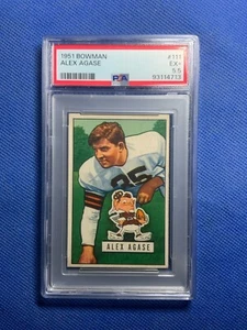 Tarjeta de fútbol americano Bowman 1951 #111 Alex Agase Cleveland Browns PSA 5,5 EX+ - Imagen 1 de 2