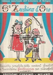 6° ZECCHINO D'ORO (Spartito, edizioni Musicali Cervino, Antoniano di Bologna) - Imagen 1 de 1