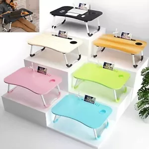 Portable Table Folding Laptop Computer Bed Tray Breakfast Reading Lap Desk Stand - Picture 1 of 12