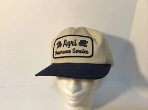Vintage Agri Insurance Service SnapBack Farm Trucker Hat Mesh Patch Cap USA - Picture 1 of 7