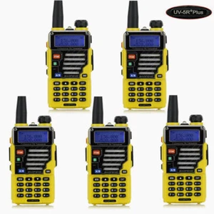 5x Baofeng UV-5R Plus Amarillo 2m/70cm Banda V/UHF FM Ham Amateur Radio Bidireccional EE. UU. - Imagen 1 de 11