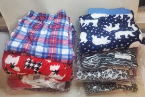 Lot Of 9 Womens Size Medium pajamas pants/tops HANES & TOTALLY PINK - Picture 1 of 10